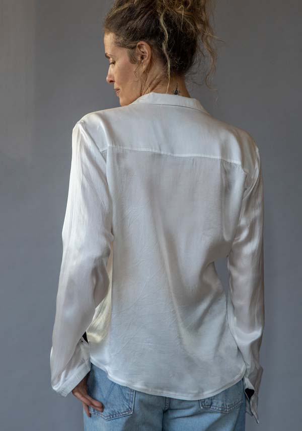 Rose & Lini IBRIGU PRINTED SILK “SHIRT CM20” WHITE Fino al 60% di sconto