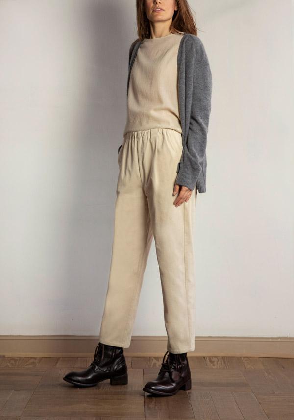 Rose & Lini APUNTOB COTTON “PANTS 1002” NATURAL Sostegno trimestrale