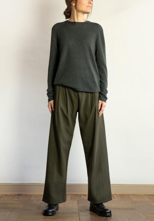 Rose & Lini APUNTOB COTTON & WOOL “PANTS 1382” MILITARY Discount Store per i nuovi prodotti