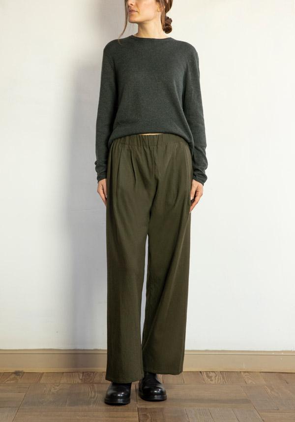 Rose & Lini APUNTOB COTTON & WOOL “PANTS 1382” MILITARY Discount Store per i nuovi prodotti