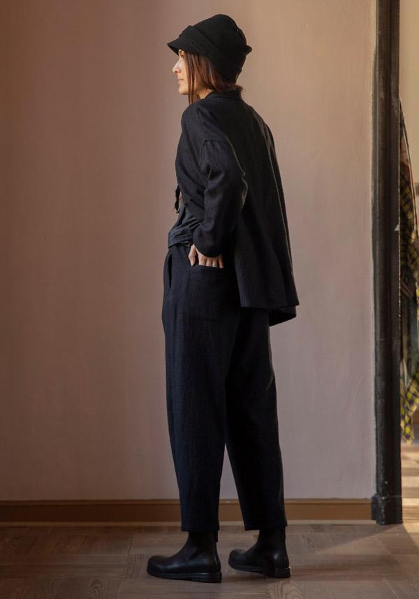 Rose & Lini APUNTOB WOOL “PANTS 1002” BLACK Solo un giorno rimasto