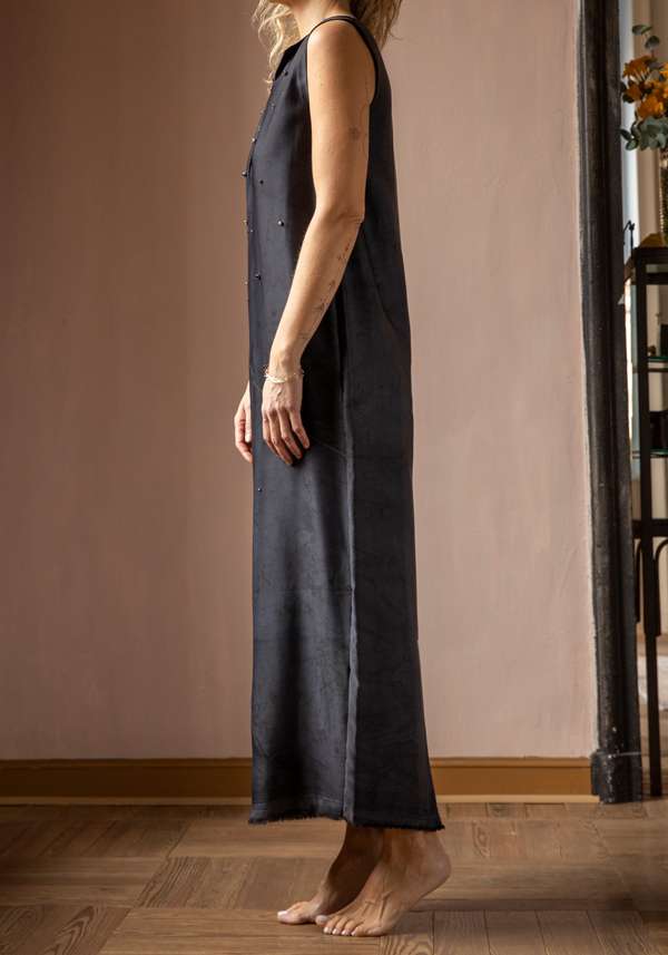 Rose & Lini SIMONA TAGLIAFERRI DARK BLUE LONG DRESS SWAROVSY 50% di sconto per tempo limitato