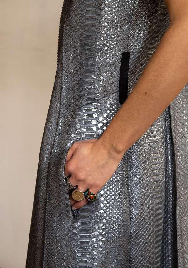 Rose & Lini SIMONA TAGLIAFERRI SILVER PYTHON GILET Sconti questo mese