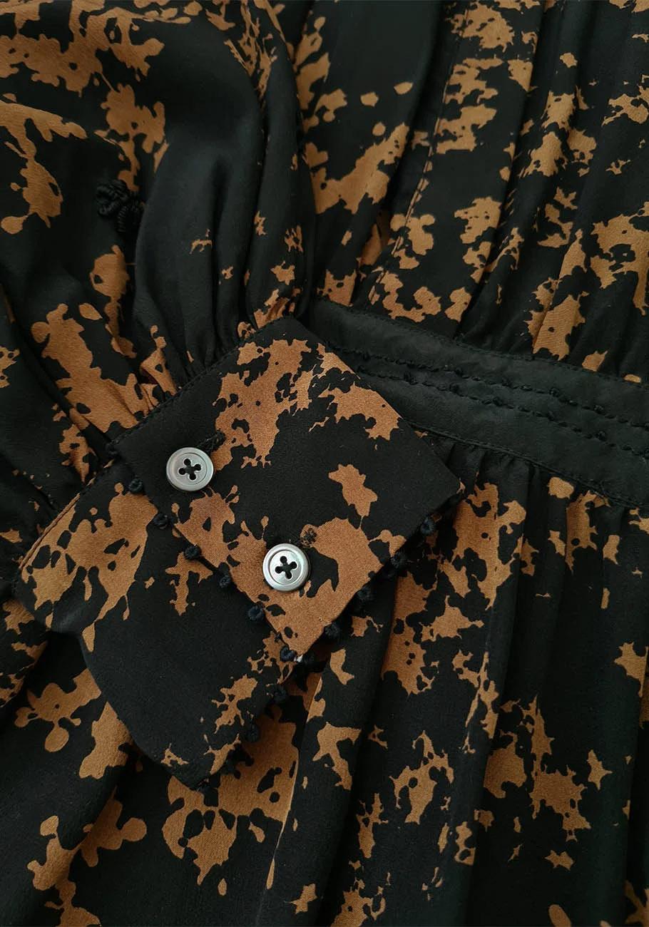 Rose & Lini AN AN LONDREE SILK “WAIST DRESS” BLACK Italia