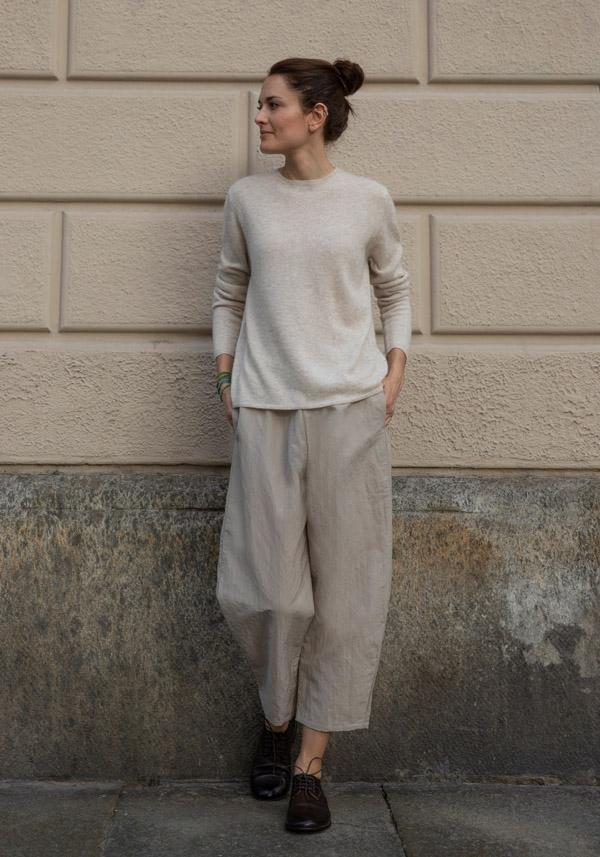 Rose & Lini APUNTOB CASHMERE & ALPACA “PULL 1889” SAND Pezzi Unici