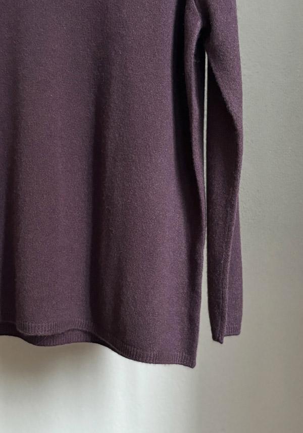 Rose & Lini MIRROR IN THE SKY CASHMERE V-NECK SWEATER PLAIN CHICORY Acquista Ora