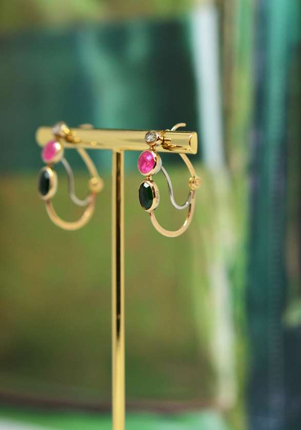 Rose & Lini DORETTE GREEN TOURMALINE EARRINGS Hotsell