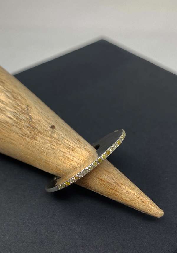 Rose & Lini ROSAMARIA “BRENNA” ICY YELLOW DIAMONDS SILVER RING I Più Venduti