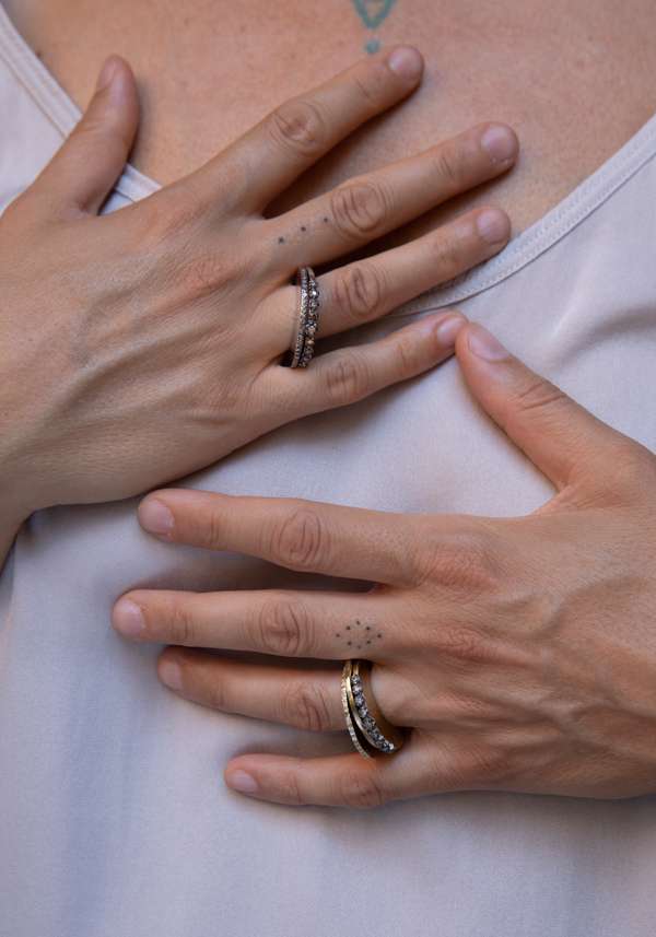 Rose & Lini ROSAMARIA “BRENNON” DIAMONDS COPPER RING Negozio
