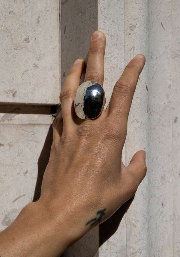 Rose & Lini ROSAMARIA “CHARLIZE” SILVER RING Spedizione gratuita