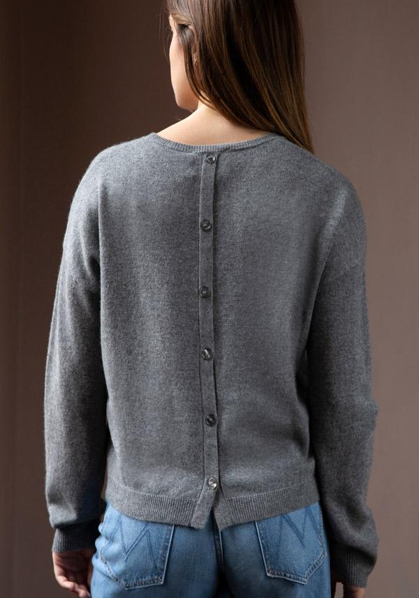 Rose & Lini ABSOLUT CASHMERE “PULL LISA” DARK GREY Offerte giornaliere