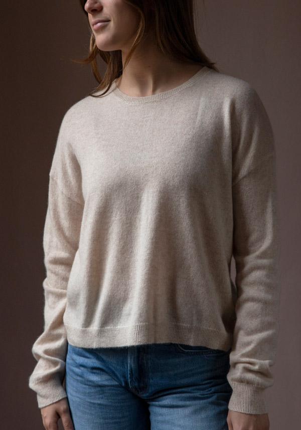 Rose & Lini ABSOLUT CASHMERE “PULL LISA” WHEAT Offerte speciali