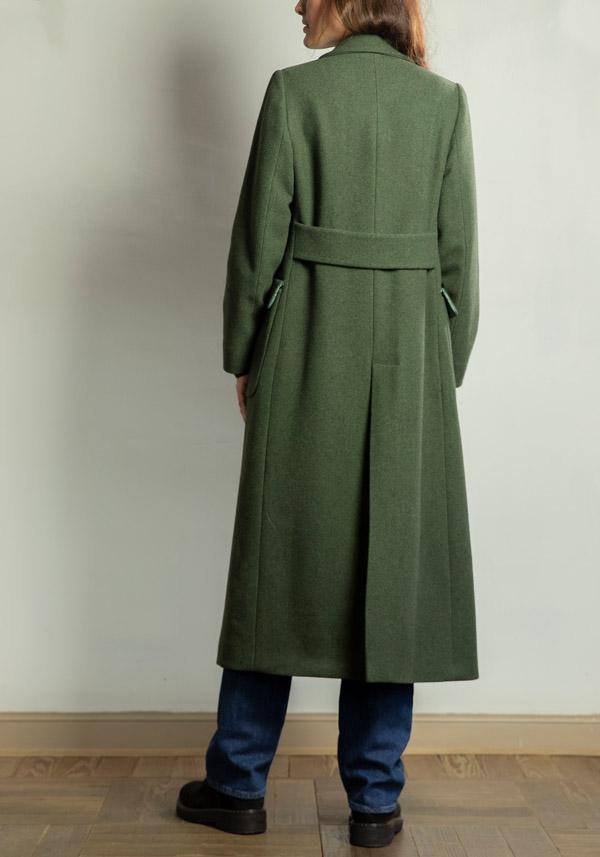 Rose & Lini CRISTINA BONFANTI YACK “LARES” MOSS GREEN COAT Offerta settimanale