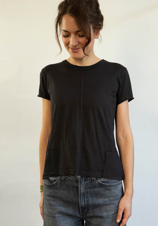 Rose & Lini MJW BLACK COTTON T-SHIRT “2461” Ritorno libero