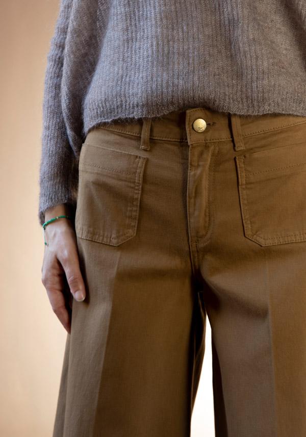 Rose & Lini PS. DON’T FORGET ME “GRACE DYED” WIDE LEG JEANS VIGOGNA Latest stili