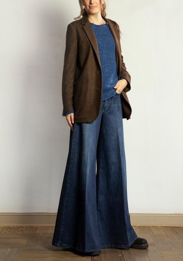 Rose & Lini PS. DON’T FORGET ME “GRACE” DENIM WIDE LEG JEANS Ultimi due giorni