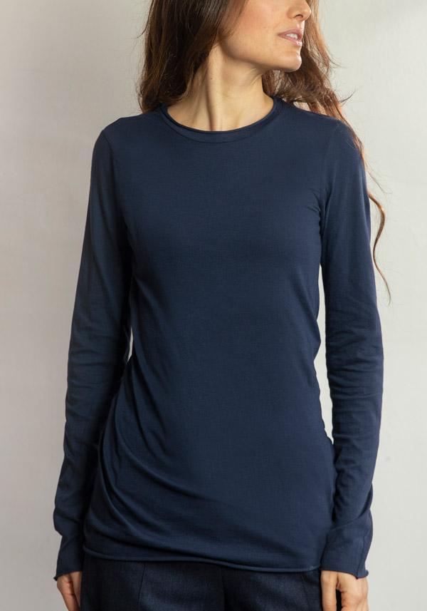 Rose & Lini LABO ART COTTON “BASICA ML” T-SHIRT ATLANTIC Fino al 50% di sconto