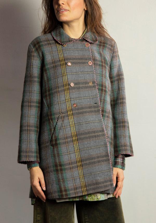 Rose & Lini PERO WOOL & SILK REVERSIBLE “JACKET FLL01” STONE GREY Fino al 65% di sconto