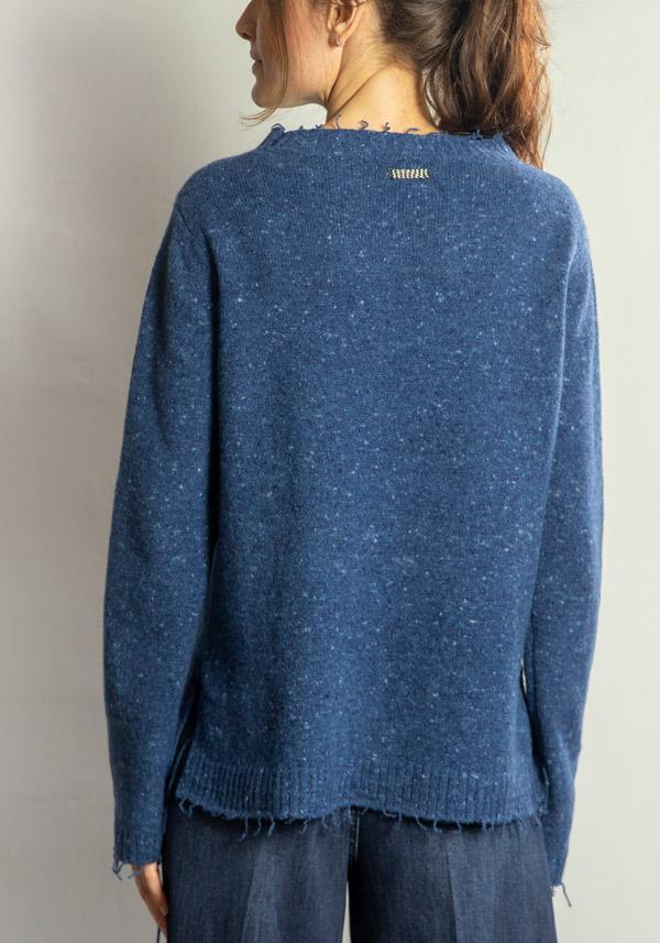 Rose & Lini ARCHIVIOB LAMB WOOL & CASHMERE “PULL 1852” ACCADEMIA BLUE Solo un giorno rimasto