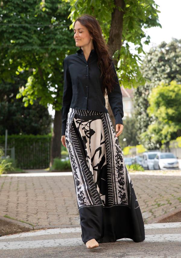 Rose & Lini CO.GO SILK BLACK & WHITE “PANTS VP241” FOULARDS 50% di sconto con spedizione gratuita