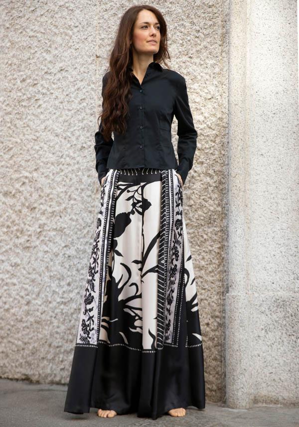 Rose & Lini CO.GO SILK BLACK & WHITE “PANTS VP241” FOULARDS 50% di sconto con spedizione gratuita