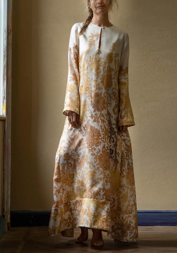 Rose & Lini CO.GO SILK “DRESS VV276” MANDALA Trasporto libero internazionale