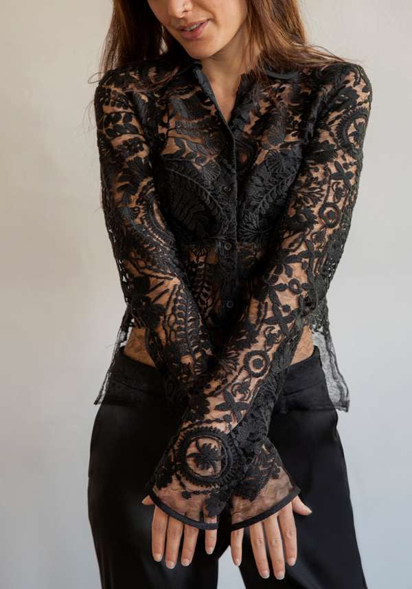 Rose & Lini CO.GO LACE “SHIRT 307” BLACK Officina