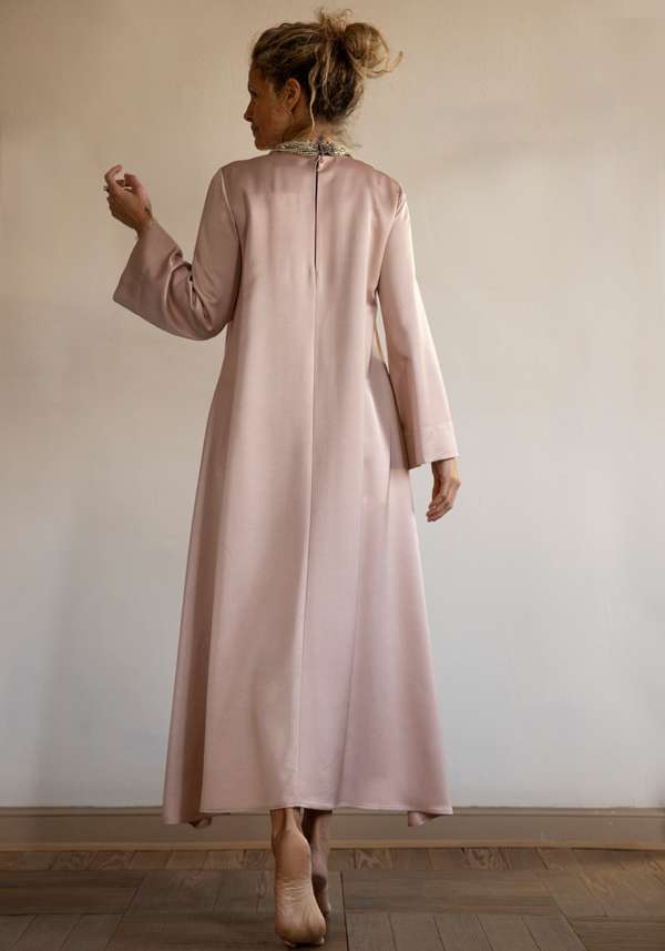 Rose & Lini CO.GO LONG SLEEVED MAXI “DRESS 255” PINK Limitato a 3 giorni
