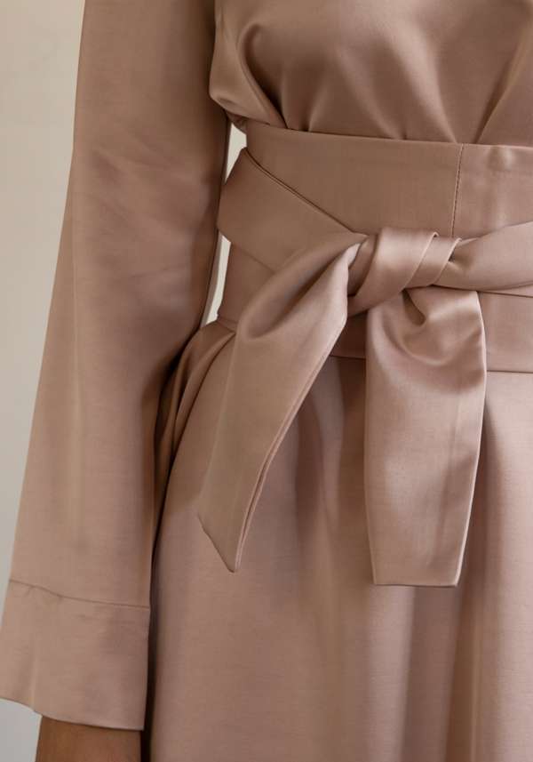 Rose & Lini CO.GO LONG SLEEVED MAXI “DRESS 255” PINK Limitato a 3 giorni
