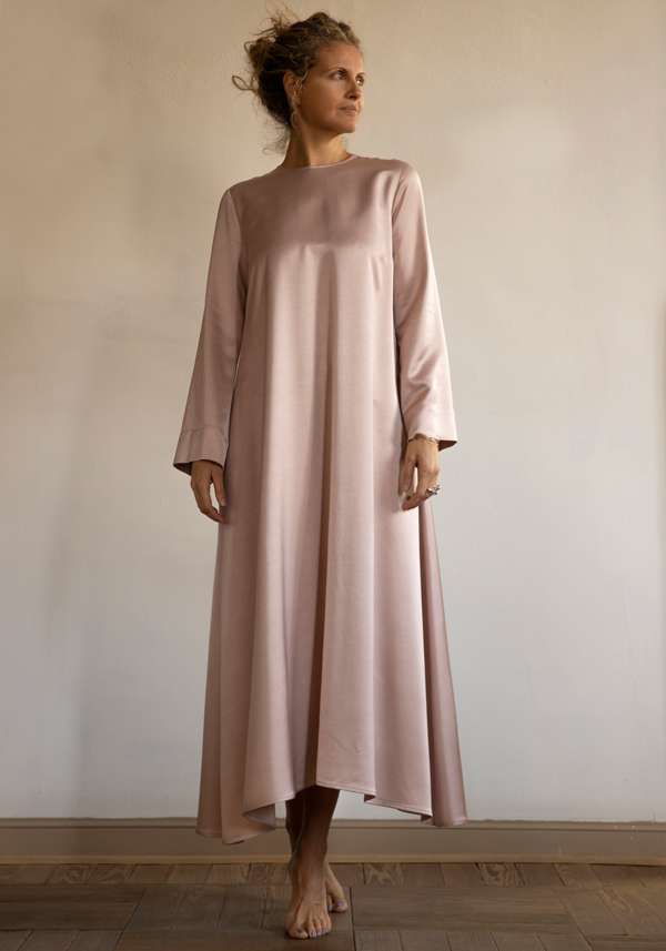 Rose & Lini CO.GO LONG SLEEVED MAXI “DRESS 255” PINK Limitato a 3 giorni