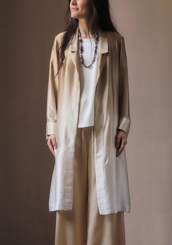 Rose & Lini SLEEP NO MORE SILK “SNM04” GOLD DUSTY COAT Esporta salva