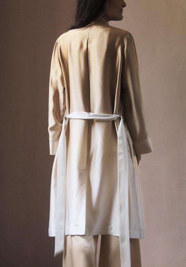 Rose & Lini SLEEP NO MORE SILK “SNM04” GOLD DUSTY COAT Esporta salva