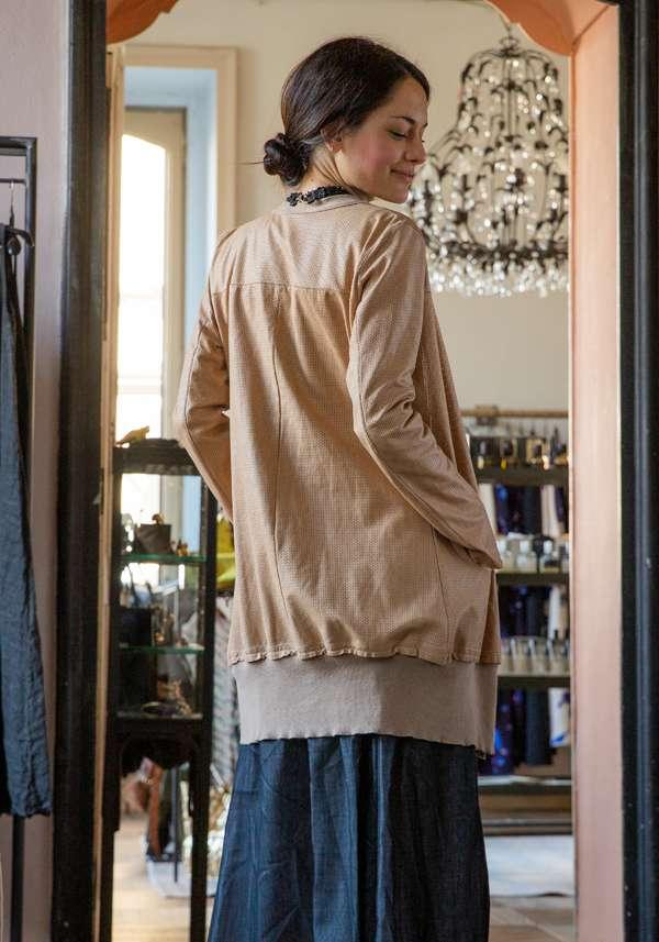 Rose & Lini GIORGIO BRATO CAMEL SUEDE LEATHER “CARDIGAN OVER” Black Friday Prezzi