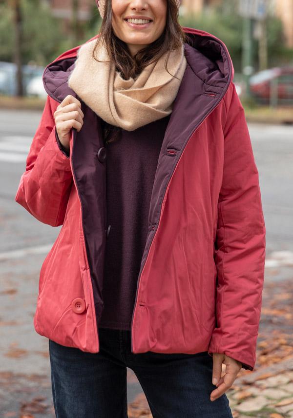 Rose & Lini OOF WEAR REVERSIBLE “JACKET 9006” BORDEAUX & FUCSIA In Linea
