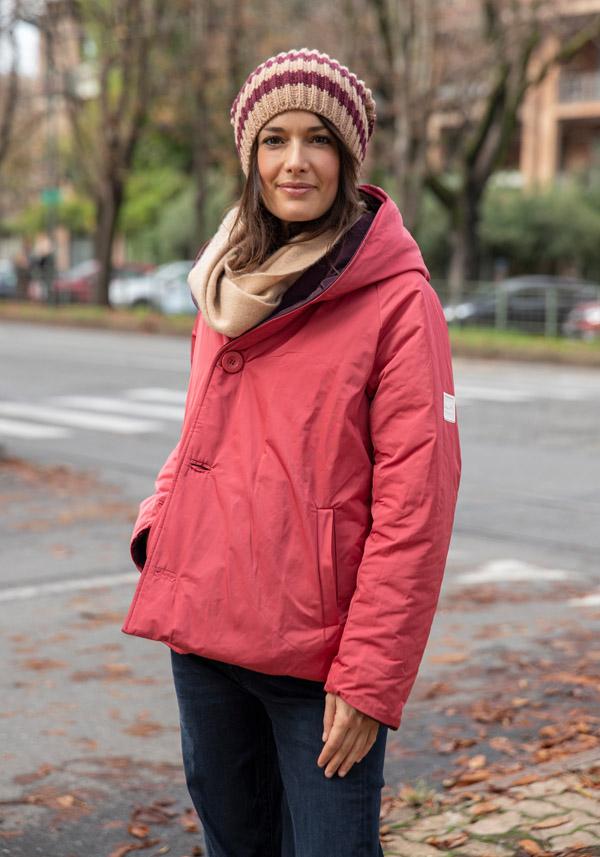 Rose & Lini OOF WEAR REVERSIBLE “JACKET 9006” BORDEAUX & FUCSIA In Linea