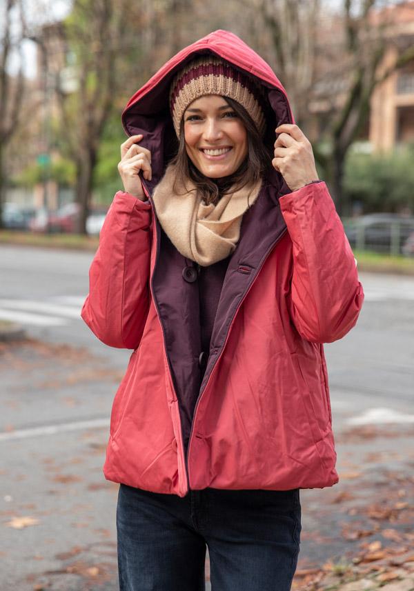Rose & Lini OOF WEAR REVERSIBLE “JACKET 9006” BORDEAUX & FUCSIA In Linea