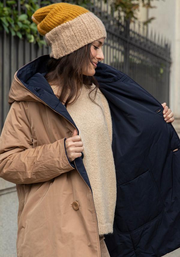 Rose & Lini OOF WEAR REVERSIBLE “JACKET 9410” BLUE & BEIGE Nuovo