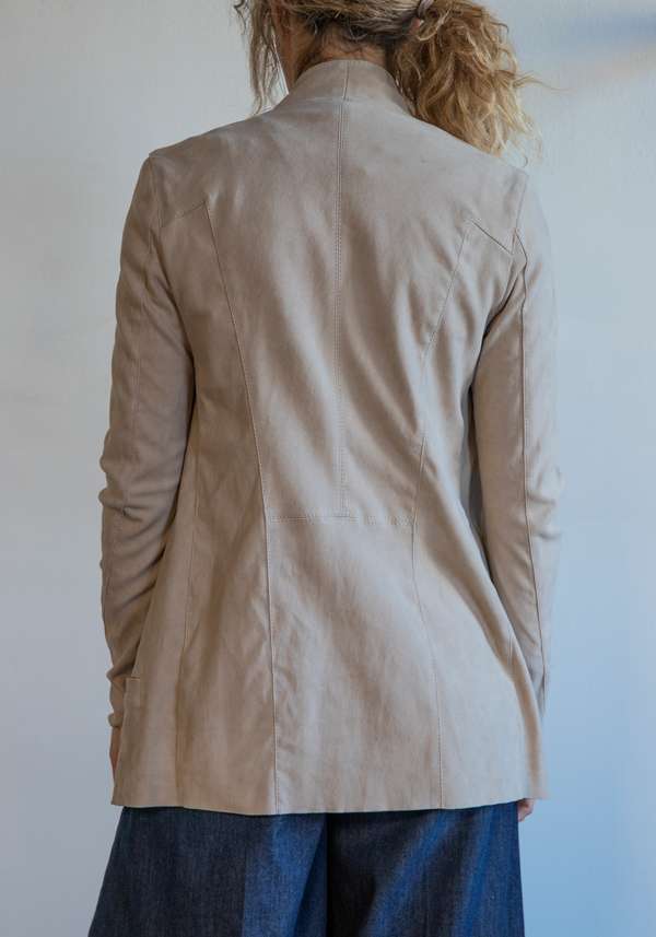 Rose & Lini GIORGIO BRATO SHELL SUEDE LEATHER “BLAZER STRETCH” Promozione