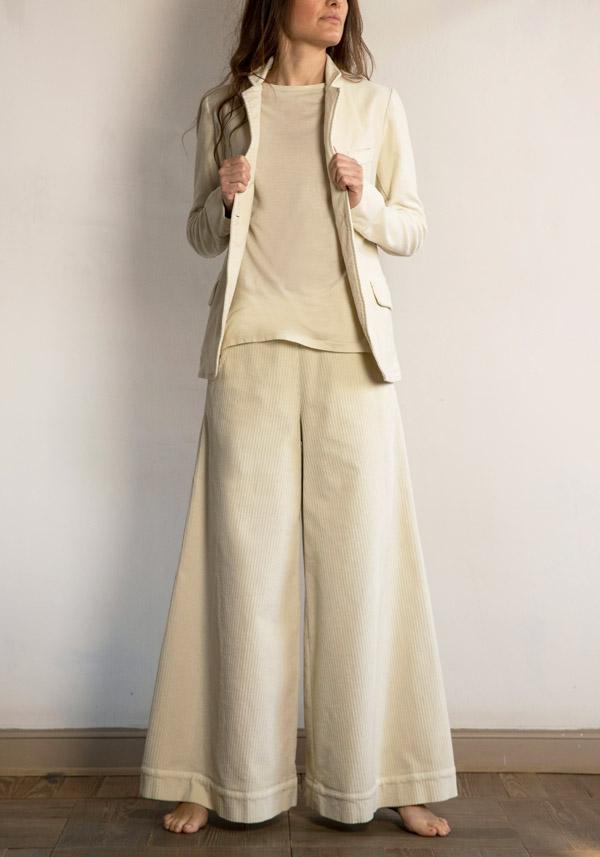 Rose & Lini BARBARA TANI COTTON & CASHMERE “TSHIRT 1585 CCL” FLOUR Pezzi Unici