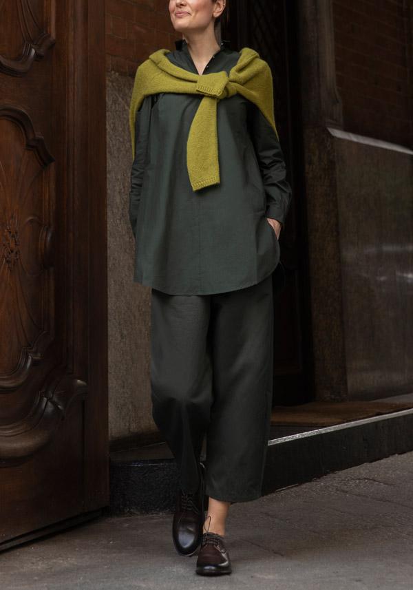 Rose & Lini APUNTOB COTTON “PANT 540” FOREST GREEN Fino Al -60%