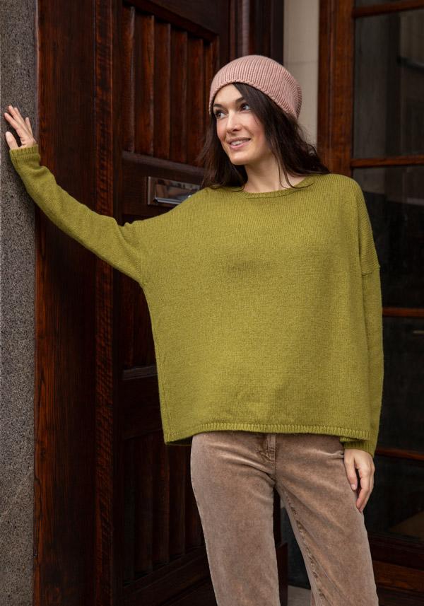 Rose & Lini APUNTOB CASHMERE & ALPACA “PULL 1890” GRASS GREEN Shopping Online