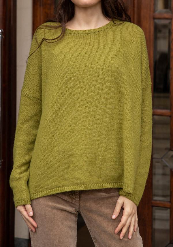Rose & Lini APUNTOB CASHMERE & ALPACA “PULL 1890” GRASS GREEN Shopping Online