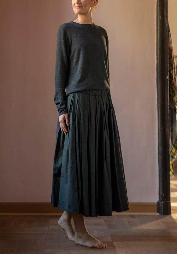 Rose & Lini APUNTOB SILK & CASHMERE “PULL 1889” FOREST GREEN Presa