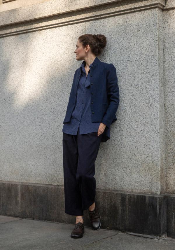 Rose & Lini APUNTOB COTTON “PANT 540” INDIGO BLUE Sconto