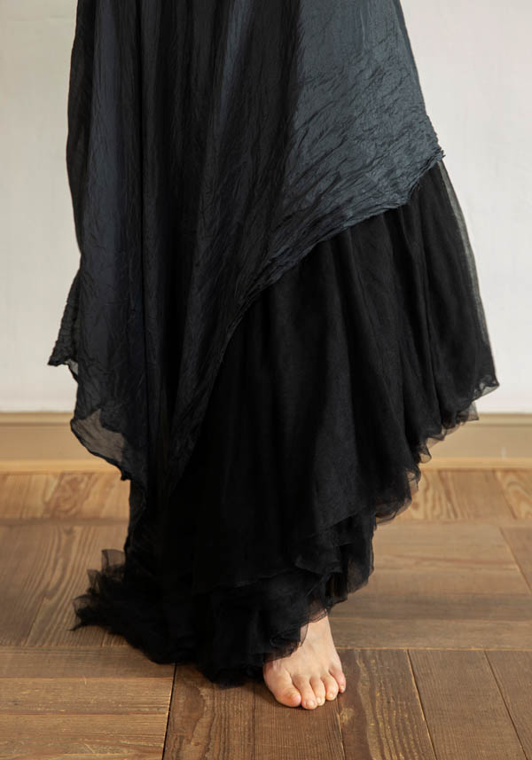 Rose & Lini MARC LE BIHAN SILK “ROBE 2111” IVORY & BLACK DRESS Offerta
