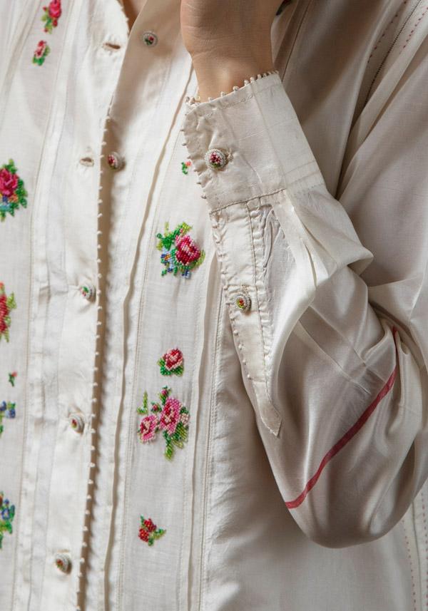 Rose & Lini PERO “PLA01” PEARL EMBROIDERED SHIRT Economico