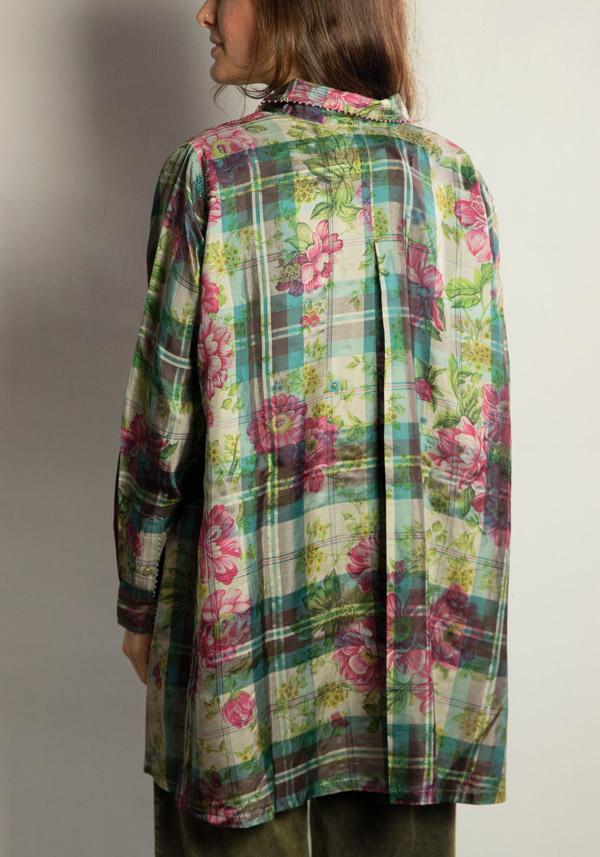 Rose & Lini PERO SILK FLORAL “SHIRT PLA02” GREEN Online