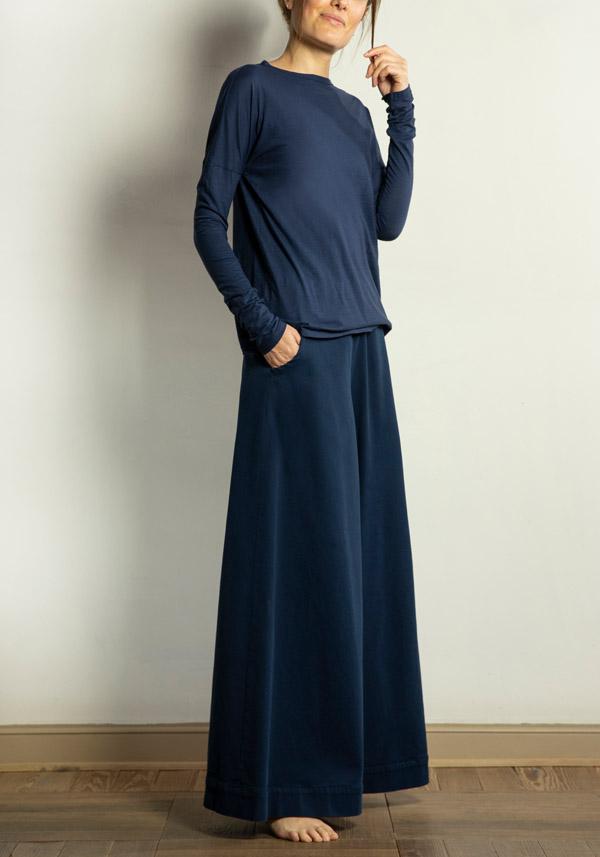 Rose & Lini BARBARA TANI COTTON “PANTS 457 C01” BLUE Saldi