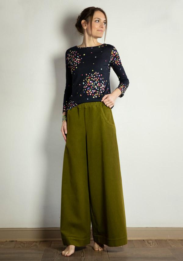 Rose & Lini BARBARA TANI COTTON “PANTS 457 F02” CURRY Hotsell