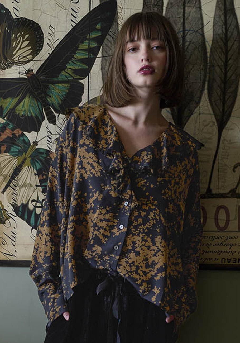 Rose & Lini AN AN LONDREE SILK “PLAY BLOUSE” BLACK Vendita Economica